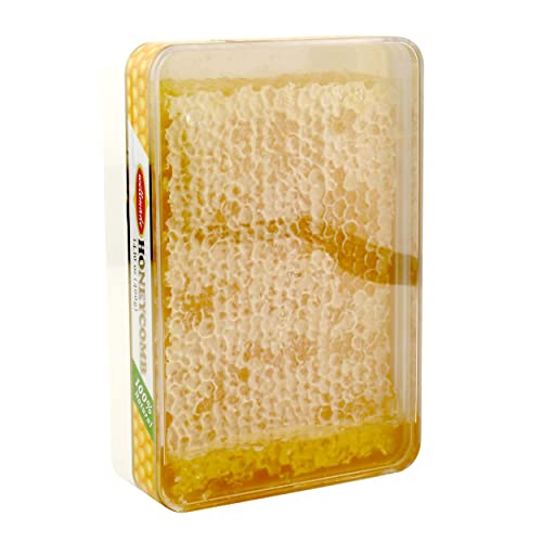 Wellmade Pure Raw Gourmet Honeycomb | All Natural Unfiltered Farm Fresh Acacia Honey Comb Piece In Protective Box | No Additives, No Preservatives 14.10 Oz (Pack Of 1)  #TOP3