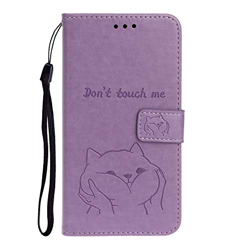 Unisnug Samsung A40 2019 Carcasa,Funda Protector Cartera Book Cover para Samsung Galaxy A40 2019 SM-A405F Fundas Flip-#1Púrpura