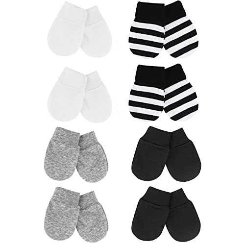 Image of BQUBO 6 Pairs Newborn Baby Boys Girls Mittens 0-6 Months Unisex-Baby Infant Mittens Elastic No Scratch Wrist Gloves