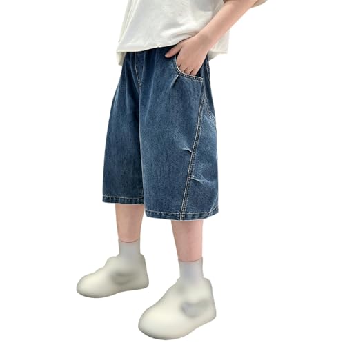 Short en jean garçon à élastique anti-serrage pour l'école