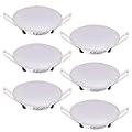 Homdec 12 Volt RV LED Recessed Ceiling Light, 3-Inch RV Puck Light, Dimmable 4W 4000K Cool White, 6 Pack RV Flush Mount Interior Light for RV Boat Trailer Camper Motorhome Truck Yacht Van