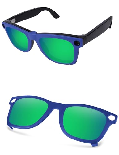 AOZAN �}�b�g�u���[�t���[�� �Ό��N���b�v�I���T���O���X Ray-Ban Meta Wayfarer RW4008 53mm �Ή� �j�����p - �W�F�C�h�O���[��