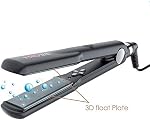 Tourmaline Ceramic Hair Straightener Chauffer instantanément Fer plat Dual Voltage Keratin Ion Fer plat Anti Frizz avec température réglable et arrêt automatique, 1.25 pouce