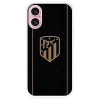 Case for iPhone X - XS Atlético de Madrid Escudo Black Background to Protect Your Mobile Phone Case for Realme Flexible Silicone with Official Atlético de Madrid License