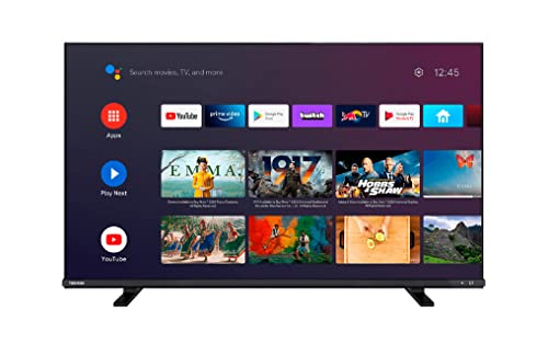 東芝 55UA4C63DG、55 インチ Android TV、4K Ultra HD、統合 Google Chromecast、Google アシスタントによる音声コントロール、WIFI および Bluetooth 接続