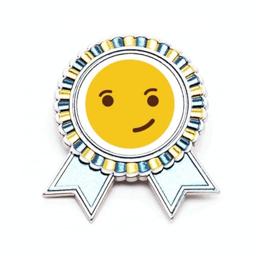 Broche visage confiant en métal M au design artistique pour une allure raffinée