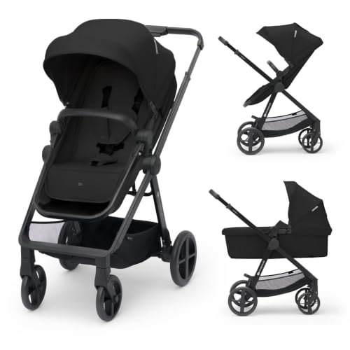 Kinderkraft Newly 2-in-1 Stroller for Kids, Black