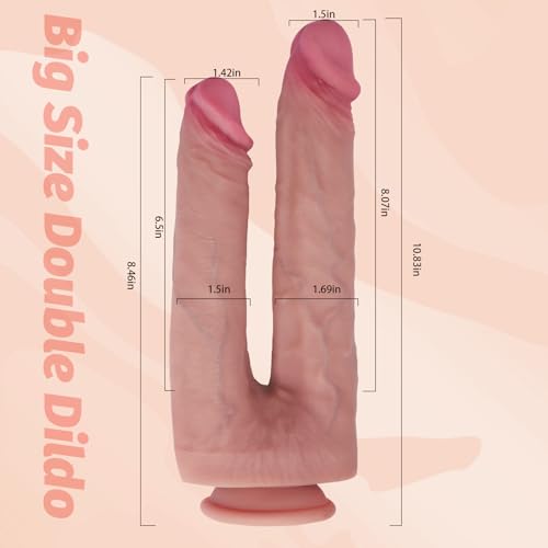 Dildo double silicone haut de gamme ergonomique et flexible