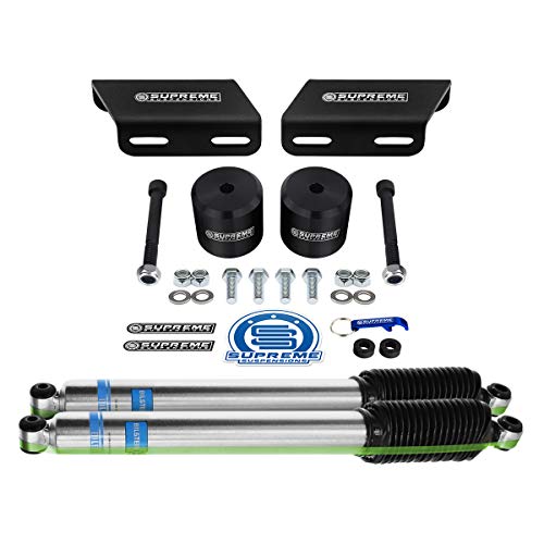 Supreme Suspensions - Front Leveling Kit for 2008-2020 Ford F250 F350 Super Duty 3" Front Lift Coil Spring Spacers + Sway Bar Drop Brackets + BILSTEIN 5100 Shocks 4WD (Black)