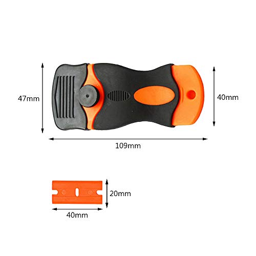 Scraper with 20 Pcs Plastic Replacement Blades Removal Scraper Tool Set for Remove Glass Window Car Paint Sticker Glue 2 Scraper with 20 Pcs Plastic Replacement Blades Removal Scraper Tool Set for Remove Glass Window Car Paint Sticker Glue - Image 2