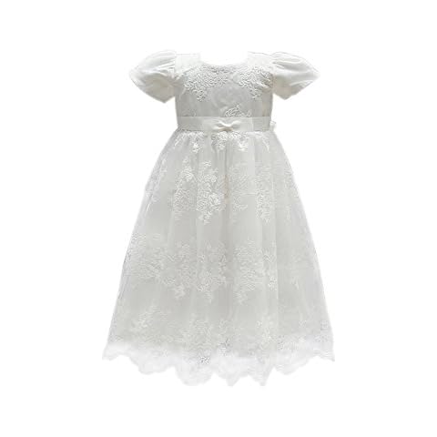 Selene Ivory Embroidery Christening Gown Cover