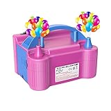 【Adecuado para la mayoría de los globos】 Esta bomba para globos puede inflar rápidamente muchos globos redondos de látex y globos de papel de aluminio, pero no es adecuada para globos largos 260Q/350Q u otros productos inflables. NOTA: Tómese un descanso cada 10 minutos de uso para permitir que la bomba de globo se enfríe y dure más.