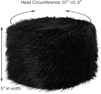 LA CARRIE Women's Faux Fur Hat for Winter with Stretch Cossack Russian Style White Warm Cap