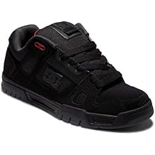 DC mens Stag Skate Shoe, Black/Grey/Red, 8.5 US