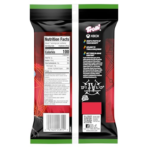 Image of Trolli Sour Brite Crawlers Candy, Fruit Punch, Sweet and Sour, Gummy Worms, 7.2 oz