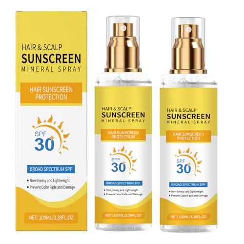 Spray Protector Solar Cuerocabelludo | 2 Piezas SPF30 Protector Solar Pelo | Spray Protect Solare Cabello | Protect Solare para Capilar Que Previenen Decoloración Y Sequedad para Playa y Exteriores
