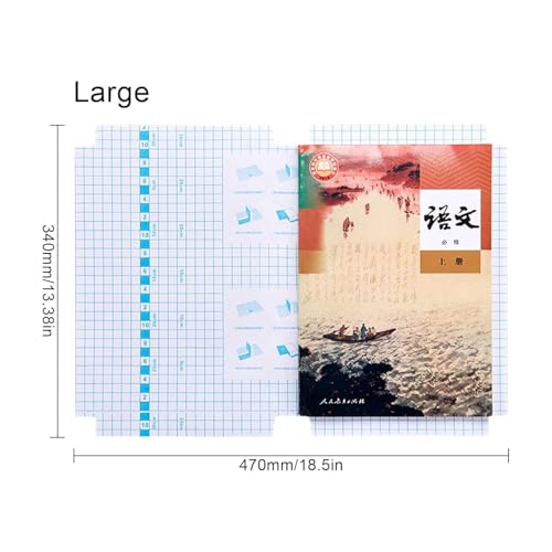 Image of T TOPLINE[30 Pcs- 3 Different Sizes - 10 Each] Transparent Paper Sticker Book Cover Film Clear Matte for Craft 30Pcs,Waterproof School Textbook Protective Case Cover