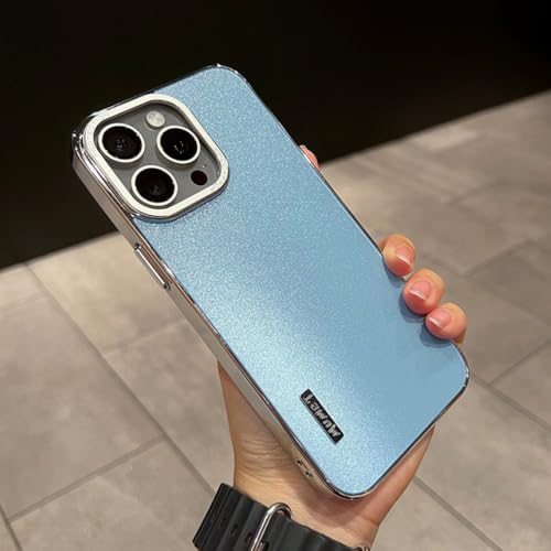Coque iPhone 14 laser paillettes bleu antichoc avec pare-chocs rigide