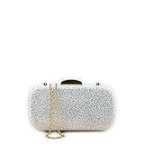 bolso mujer boda MODELISA - Bolso Clutch Fiesta Cartera De Mano Boda Noche Mujer (Blanco)