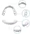 5 Sets Cosmetic Venners Dentures Teeth Veneers Fake Braces Snap on Your Smile Veneer Instant Perfect Smile Essential for Dating and Work 5 Upper and 5 Lower