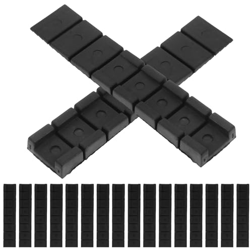 BESPORTBLE Cales Installation Facile pour Meubles en Plastique de Nivellement pour Noir et Pieds Trapézoïdaux, Antidérapantes Lot de 40 Pièces Armoires et Tables
