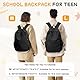 HYC00 Schultaschen Teenager Mädchen Schulrucksack,Schulranzen Rucksack Mädchen Teenager Schule College-Rucksack Damen Casual Daypack Tagesrucksack Laptop Rucksack 15.6 zoll Damen Backpack,Schwarz L
