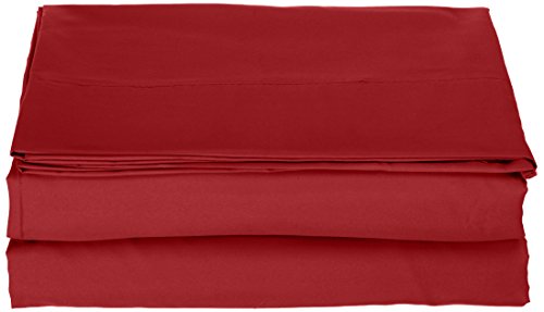Luxury Flat Sheet on Amazon Elegant Comfort Wrinkle-Free 1500 Premier Hotel Quality 1-Piece Flat Sheet, California King Size, Burgundy
