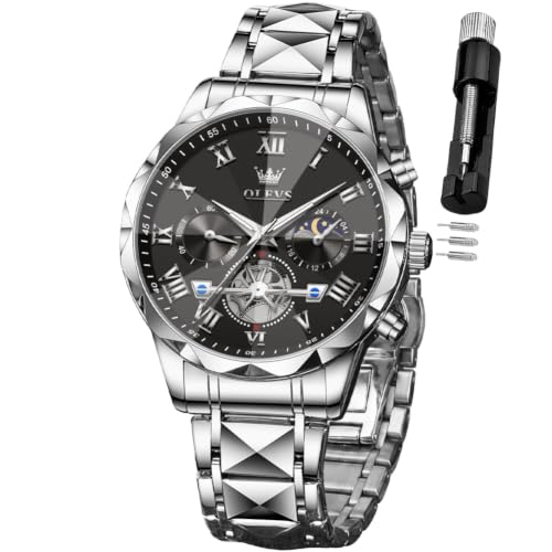Image of OLEVS Watch for Men Chronograph Business Dress Large Face Mens Wristwatches