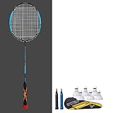 Rebily Einzelschläger Badmintonschläger Full Carbon Angriff Carbon Fiber Ultra Light EIN Schläger 5U Full Carbon Badmintonschläger (Color : Blau)