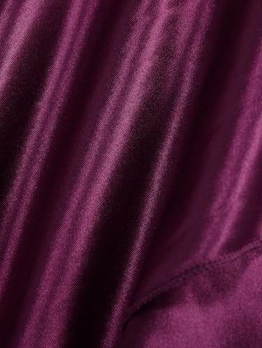 Rosegalette Women's Cowl Neck Maxi Dress Lace Up Backless High Split Ruffle Prom Party Gowns,Red Wine,L — view 6