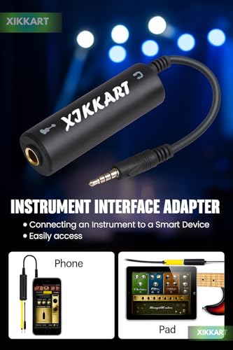 XIKKART Guitar Audio Interface Adapter | Portable Guitar to Phone Converter | Guitar Interface for iPhone, iPad, Android Smartphones & Tablets | Lightweight Audio Adapter for Recording (Audio Adapter) - Image 5 thumbnail