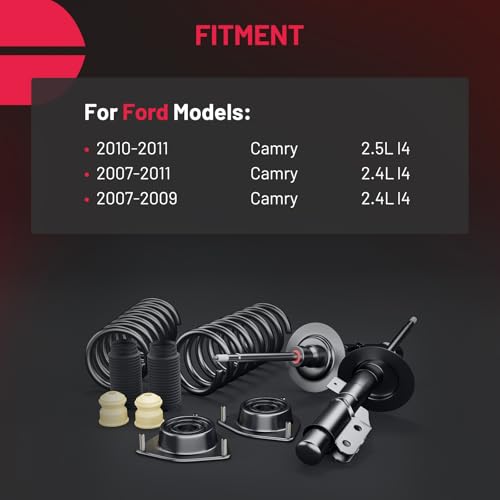 BDFHYK 2PCS Front Shock Absorbers kit Compatible with Toyota 2010-2011 Camry 2.5L l4, 2007-2011 Camry 2.4L l4 Replacement Struts Shocks Assembly for 172307 172308 by BDFHYK - Image 3