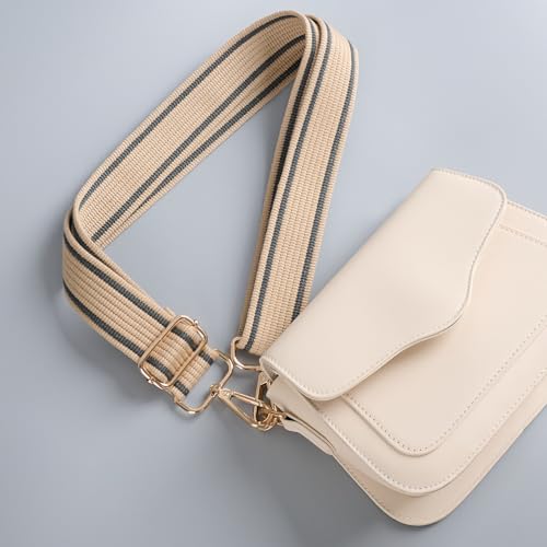 Image of chushui Woven Stripe Purse Straps,Replacement Crossbody Wide Shoulder Adjustable Strap for Bag Handbags