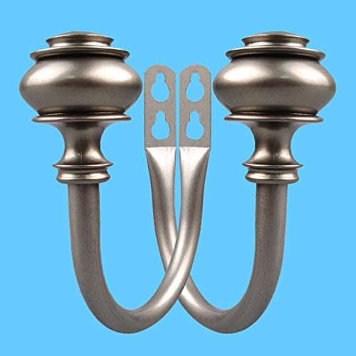 Kowibcl 2Pcs Wall Mount Curtain Tiebacks Pewter
