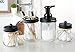SheeChung Bathroom Accessories, Toothbrush Holder, Foaming Soap Dispenser, Bathroom Decor, Bathroom Accessory Set, Dish Soap Dispenser for Bathroom, Kitchen Sink - Black