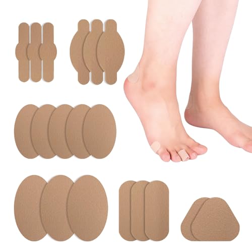 Image of Moleskin for Blisters, Moleskin Adhesive Pads, Moleskin Padding for Feet, Shoes, Toes, Heel | Blister Prevention Tape Patch Reduce Friction - 10 Sheets (60 Pieces Total)