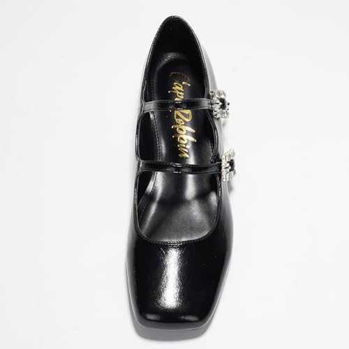 Cape Robbin Harri Metallic Leather Mary Jane Heels (Harri)3