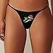 Map of South Africa Flag Women's G-Strings Thongs Sexy Low Rise Underwear Stretch Straps T-Back Panties M