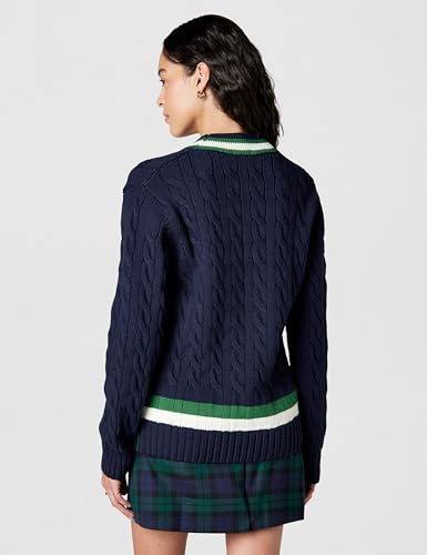 Image of Lacoste Men's Striped Wool Cable Knit Sweater