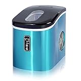 ANJIE HOCHLEISTUNGS-EISMASCHINE: Die Desktop-Eismaschine verwendet einen leistungsstarken Kompressor, einen hochwertigen Kupfer- und Aluminiumlamellenkondensator und 21 g R600a-Kältemittel, geringe Geräuschentwicklung, schnellen Kühleffekt und geringen Verbrauch. Es arbeitet mit weniger als 45 dB, was bedeutet, dass Ihre Unterhaltung nicht gestört wird.