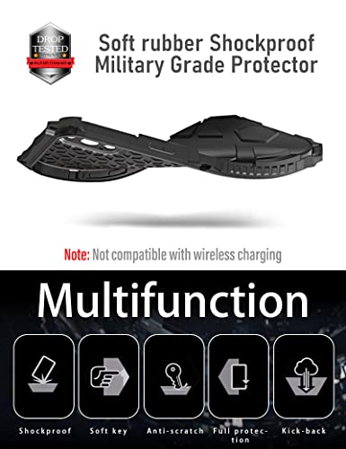 Kumwum Military Grade Protector For Iphone 12 Pro Max Case Shockproof Dustproof Snowproof Full Body Cover Aluminium Bumper Armor Built-In Soft Rubber - Black #TOP3