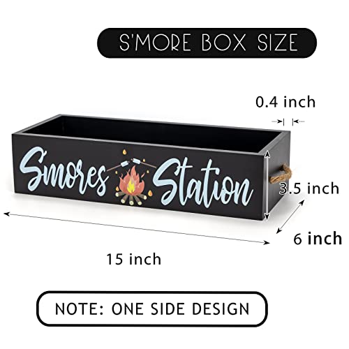 PuGez S’mores Station Box- Smores Kit für Feuerstelle, rustikale Camping- Dekoration, Grill, Einweihungsgeschenk-3
