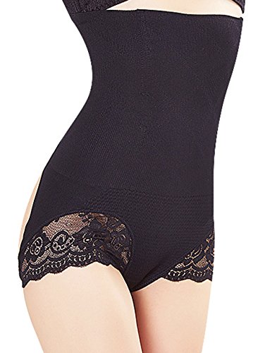 Coswe Women Body Shaper High Waist Butt Lifter Tummy Control Panty Slim Waist Trainer(Black, S/M)