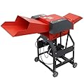 HQHAOTWU 6-Blade Hay Cutter Pulverizer Hay Crusher Grass Pulverizers Grass Breaker ?Crop Straw Crusher Hay Chaff Cutter with Voltage Display Screen 220V 2.2KW 500-1000KG/H