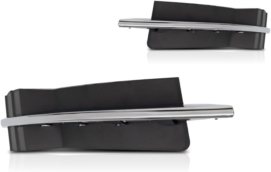 KarParts360 For Chevy Malibu Fog Light Cover 2008 09 10 11 2012 Outer Driver and Passenger Side Pair/Set | LS/LT | Primed | GM1038114 + GM1039114 | 25905343 + 25905344