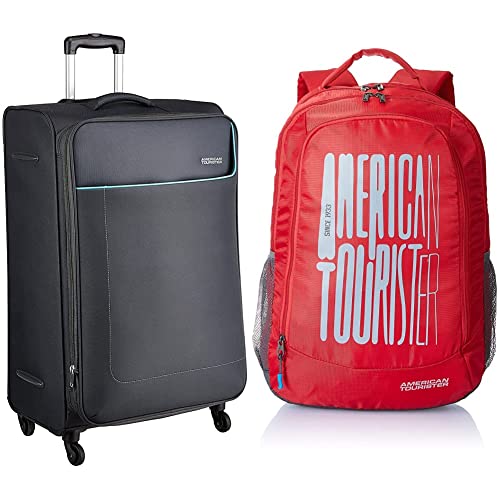 Image of American Tourister Jamaica Polyester 80 cms Grey Softsided Suitcase