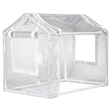 ビニール温室,ガーデンハウス 温室ハウス ビニールハウス ガーデン温室 小型温室 冬越し 保温・防寒・防虫・通気・断熱・日光吸収 植物観察/保護/栽培/保管用 前面/側面を開く可能 設置/移動簡単 室内 屋外 多機能 家庭菜園 簡易温室 植栽棚 園芸用品 (透明底部に膜なし)