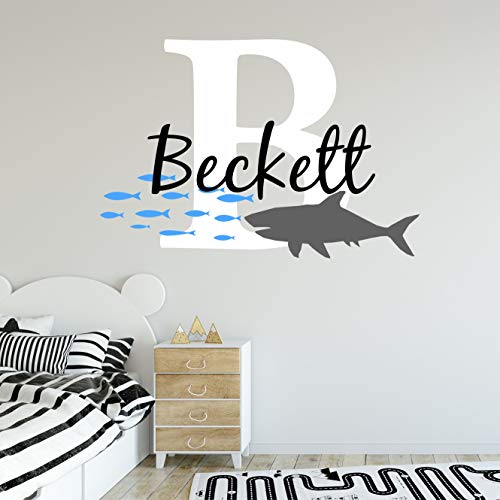 Vinilo Decorativo Personalizado Nombre Baby Shark 28x20 in