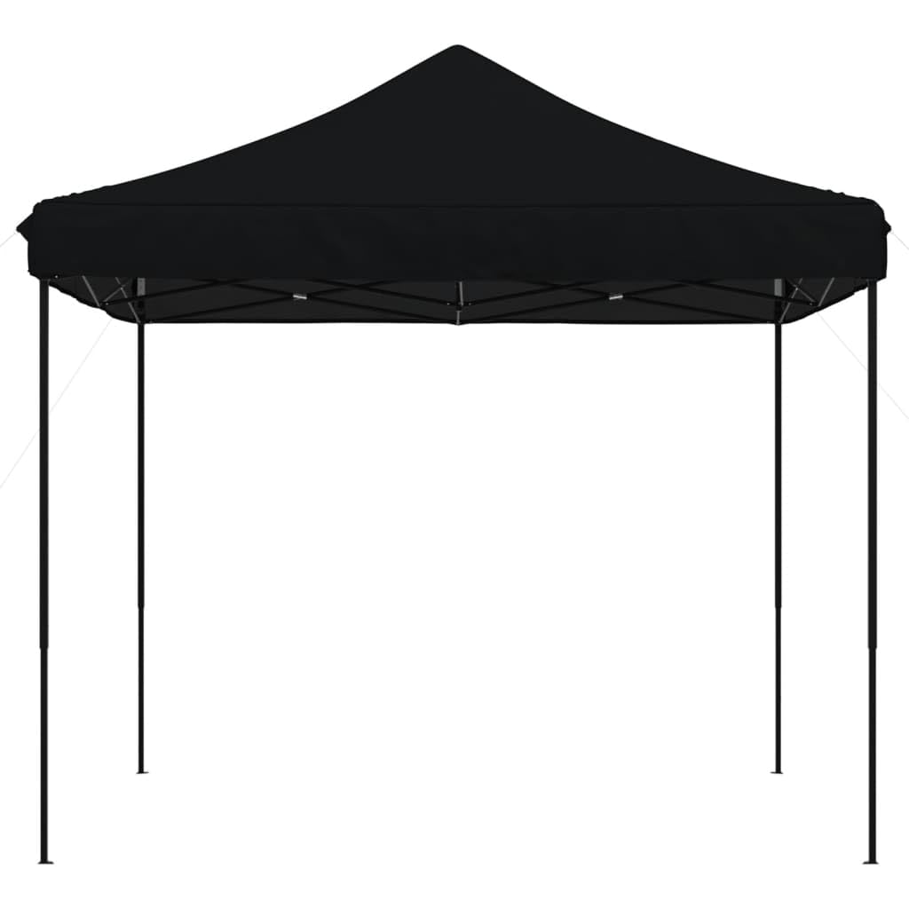 Carpa plegable para fiestas, color negro, 292 x 292 x 315 cm, con tejido Oxford y revestimiento de PVC, estructura de acero pulverizado estable, ideal para bodas, fiestas