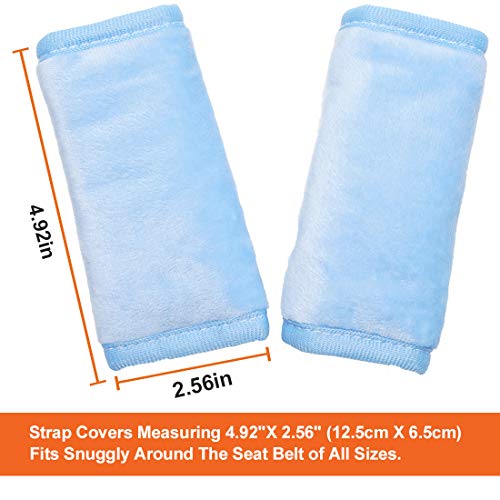 Image of COOLBEBE Car Seat Straps Shoulder Pads for Baby Kids, Super Soft Seat Belt Covers for All Car Seats /Pushchair /Stroller /High Chair